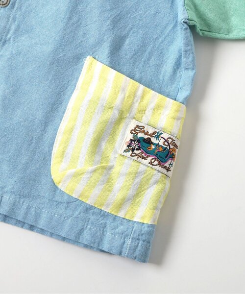 BREEZE（ブリーズ）の「【リンク】もっとスズシーシャンブレーシャツ（シャツ/ブラウス・キッズ・レインボー/ブラック/ブルー・80/90/100/110/120/130/140）」の10枚目の写真