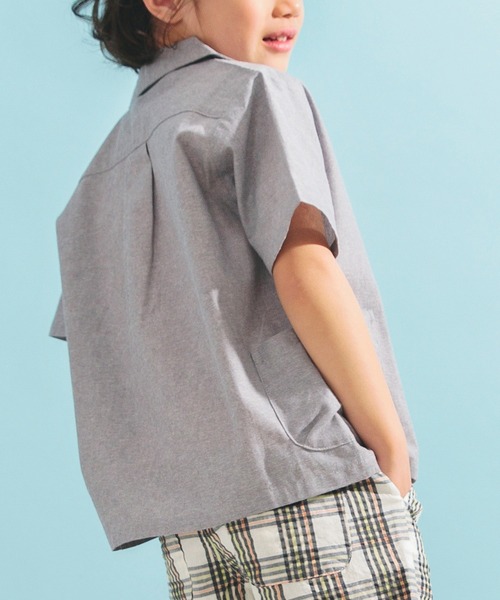 BREEZE（ブリーズ）の「【リンク】もっとスズシーシャンブレーシャツ（シャツ/ブラウス・キッズ・レインボー/ブラック/ブルー・80/90/100/110/120/130/140）」の2枚目の写真