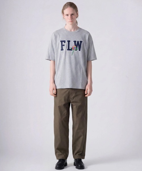 rehacer(レアセル)の「rehacer : FLW Logo on Wakayama HW Body / FLWロゴ on 和歌山 ヘビーウェイトボディー(Tシャツ/カットソー・メンズ・ホワイト/ブラック/グレー・SMALL/MEDIUM/LARGE/X-LARGE)」の19枚目の写真
