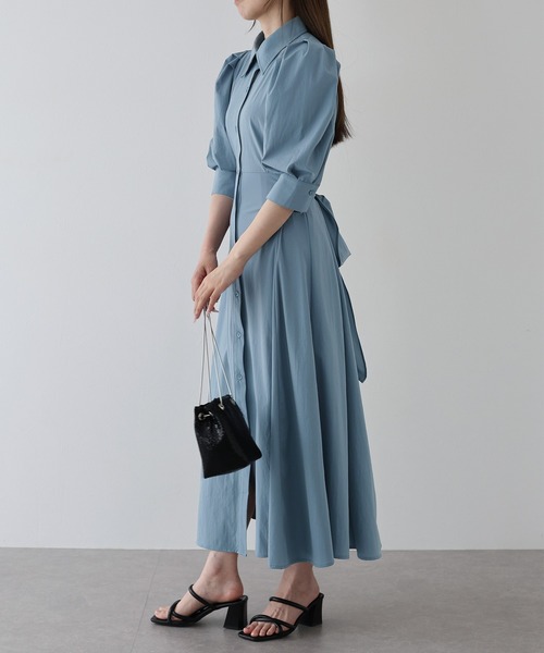 国産品 セール】リボンシャツワンピース（ワンピース）｜BLUEEAST ワンピース