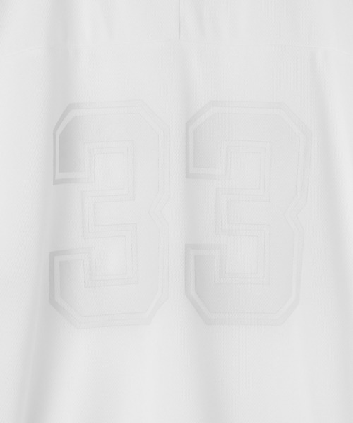 HEREIAM(ヘレイアム)の「【HEREIAM MEN】ナンバーメッシュプルオーバー(Tシャツ/カットソー・メンズ・ブラック/ホワイト/モカ・FREE)」の6枚目の写真