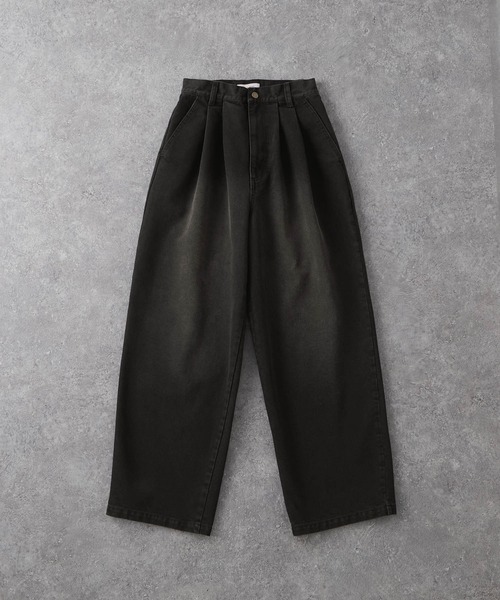 MONO-MART(モノマート)の「ヴィンテージライクブラスト バレルシルエットカーブデニムパンツ(デニムパンツ・レディース・ダークブルー/ブラック/ライトブルー/ブラック系その他/インディゴブルー・L/S/M)」の7枚目の写真