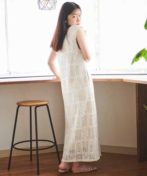 mil(ミル)の「【150㎝前後の小柄さんサイズ】パネルレースワンピース(ワンピース・レディース・オフホワイト/ブラック・XXS/XS/S)」の18枚目の写真