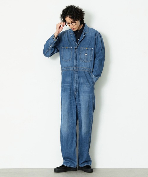 Lee(リー)の「Lee/リーDUNGAREES UNION-ALLS つなぎ/ジャンプスーツ/オールインワン【ユニセックス男女兼用】(サロペット/オーバーオール・メンズ・インディゴブルー/ダークインディゴブルー/ライトインディゴブルー/ストライプ/オフホワイト・MEDIUM/LARGE/X-LARGE/SMALL/X-SMALL)」の13枚目の写真