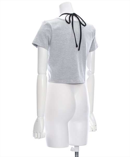 clear（クリア）の「配色フェイクキャミドッキングカットソートップス［大人 カジュアル］≪再入荷≫（Tシャツ/カットソー・レディース・グレー/オフホワイト/ブラック・F）」の6枚目の写真