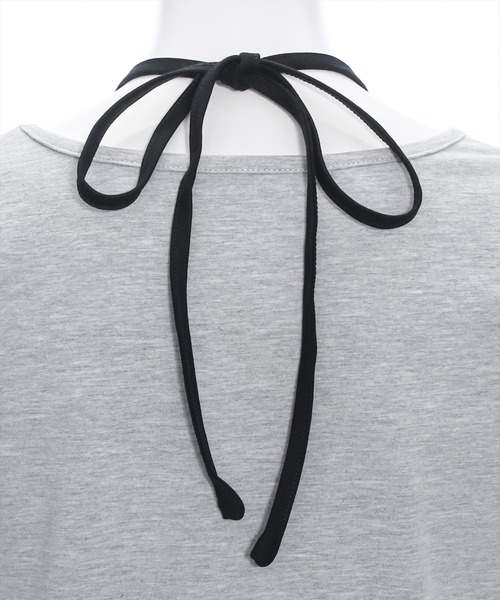 clear（クリア）の「配色フェイクキャミドッキングカットソートップス［大人 カジュアル］≪再入荷≫（Tシャツ/カットソー・レディース・グレー/オフホワイト/ブラック・F）」の11枚目の写真