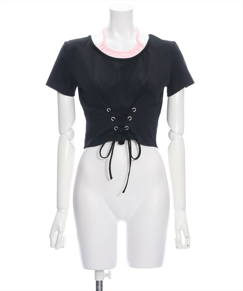 clear（クリア）の「配色フェイクキャミドッキングカットソートップス［大人 カジュアル］≪再入荷≫（Tシャツ/カットソー・レディース・グレー/オフホワイト/ブラック・F）」の21枚目の写真