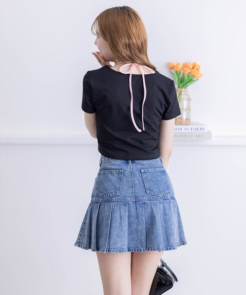 clear（クリア）の「配色フェイクキャミドッキングカットソートップス［大人 カジュアル］≪再入荷≫（Tシャツ/カットソー・レディース・グレー/オフホワイト/ブラック・F）」の18枚目の写真