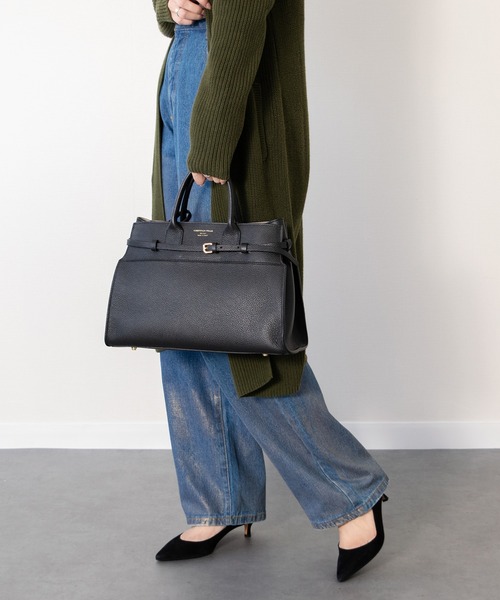 CHRISTIAN VILLA(クリスチャンヴィラ)の「【CHRISTIAN VILLA】レザーハンドバッグ(Q46352)(ハンドバッグ・レディース・グレイッシュベージュ/ブラック/ダークブラウン・ALL)」の15枚目の写真