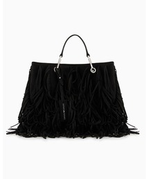 EMPORIO ARMANI（エンポリオアルマーニ）の「【エンポリオ アルマーニ】MyEA ショッパー スエード調 フリンジ ミディアム（ハンドバッグ）」