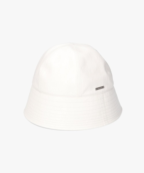 OVERRIDE（オーバーライド）の「OVERRIDE  FAKE LEATHER GOBHAT SGP / オーバーライド（ハット・レディース・ダークブラウン/ブラック/ホワイト・58cm）」の4枚目の写真