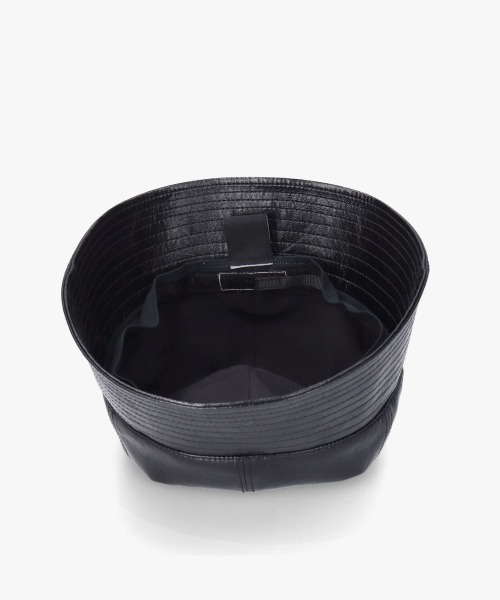 OVERRIDE（オーバーライド）の「OVERRIDE  FAKE LEATHER GOBHAT SGP / オーバーライド（ハット・レディース・ダークブラウン/ブラック/ホワイト・58cm）」の12枚目の写真