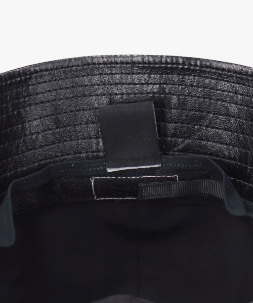 OVERRIDE（オーバーライド）の「OVERRIDE  FAKE LEATHER GOBHAT SGP / オーバーライド（ハット・レディース・ダークブラウン/ブラック/ホワイト・58cm）」の13枚目の写真