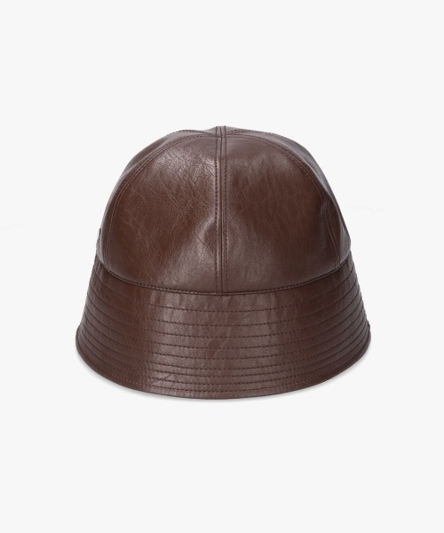 OVERRIDE（オーバーライド）の「OVERRIDE  FAKE LEATHER GOBHAT SGP / オーバーライド（ハット・レディース・ダークブラウン/ブラック/ホワイト・58cm）」の15枚目の写真