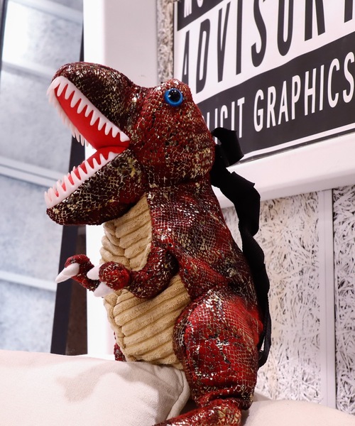 rovtski（ロフトスキー）の「恐竜ぬいぐるみリュック（バックパック/リュック・キッズ・パープル/ブラウン/グリーン/レッド/レインボー/ミント・FREE）」の5枚目の写真