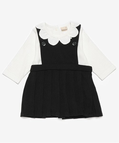 petit main(プティマイン)の「プリーツジャンスカセット(アンサンブル・キッズ・ブラック/グレー・80cm/70cm)」の3枚目の写真