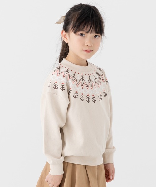 chil2(チルツー)の「プリント 裏毛トレーナー(スウェット・キッズ・C/D/E/F/A/H/J/O/K/L/M/N/B/G/I/P・80cm/90cm/100cm/110cm/120cm/130cm/140cm)」の5枚目の写真