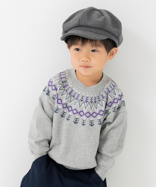 chil2(チルツー)の「プリント 裏毛トレーナー(スウェット・キッズ・C/D/E/F/A/H/J/O/K/L/M/N/B/G/I/P・80cm/90cm/100cm/110cm/120cm/130cm/140cm)」の6枚目の写真