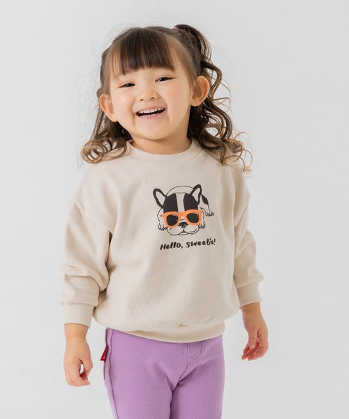 chil2(チルツー)の「プリント 裏毛トレーナー(スウェット・キッズ・C/D/E/F/A/H/J/O/K/L/M/N/B/G/I/P・80cm/90cm/100cm/110cm/120cm/130cm/140cm)」の11枚目の写真