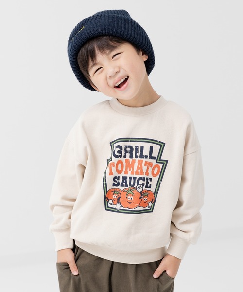 chil2(チルツー)の「プリント 裏毛トレーナー(スウェット・キッズ・C/D/E/F/A/H/J/O/K/L/M/N/B/G/I/P・80cm/90cm/100cm/110cm/120cm/130cm/140cm)」の15枚目の写真