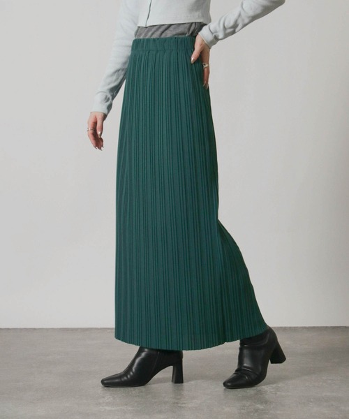 Social GIRL（ソーシャルガール）の「セルフカット ロングプリーツスカート（スカート・レディース・カーキ/ブラック/ライトブラウン/ダークグリーン/チャコールグレー/ブラック系その他/ホワイト系その他/モカ・M/L/S）」の20枚目の写真