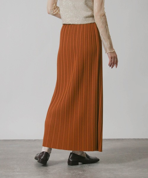 Social GIRL（ソーシャルガール）の「セルフカット ロングプリーツスカート（スカート・レディース・カーキ/ブラック/ライトブラウン/ダークグリーン/チャコールグレー/ブラック系その他/ホワイト系その他/モカ・M/L/S）」の18枚目の写真