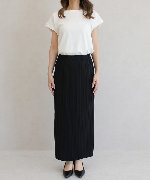 Social GIRL（ソーシャルガール）の「セルフカット ロングプリーツスカート（スカート・レディース・カーキ/ブラック/ライトブラウン/ダークグリーン/チャコールグレー/ブラック系その他/ホワイト系その他/モカ・M/L/S）」の14枚目の写真