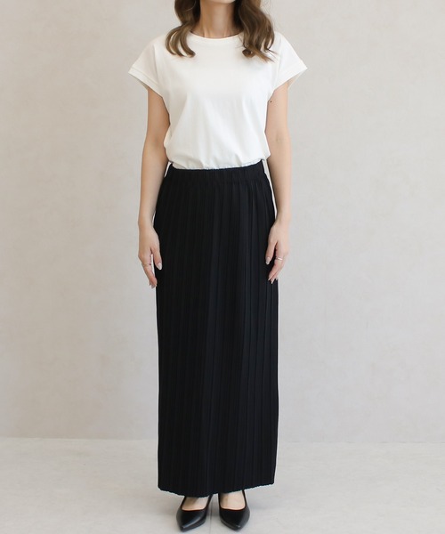 Social GIRL（ソーシャルガール）の「セルフカット ロングプリーツスカート（スカート・レディース・カーキ/ブラック/ライトブラウン/ダークグリーン/チャコールグレー/ブラック系その他/ホワイト系その他/モカ・M/L/S）」の15枚目の写真