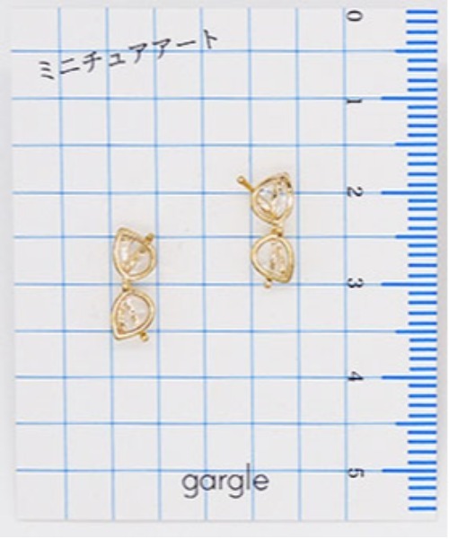 gargle(ガーグル)の「gargle ガーグル:ミニチュアシリーズ 眼鏡 ピアス(ピアス(両耳用)・レディース・ゴールド/ブラック/シルバー・FREE)」の10枚目の写真