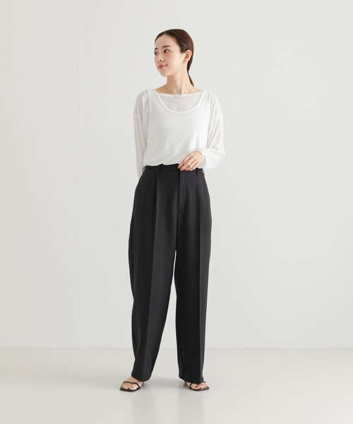 URBAN RESEARCH（アーバンリサーチ）の「ルーズシアーカットソー（Tシャツ/カットソー・レディース・オフホワイト/オレンジ系その他/ネイビー・FREE）」の10枚目の写真