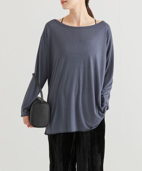 URBAN RESEARCH（アーバンリサーチ）の「ルーズシアーカットソー（Tシャツ/カットソー・レディース・オフホワイト/オレンジ系その他/ネイビー・FREE）」の18枚目の写真