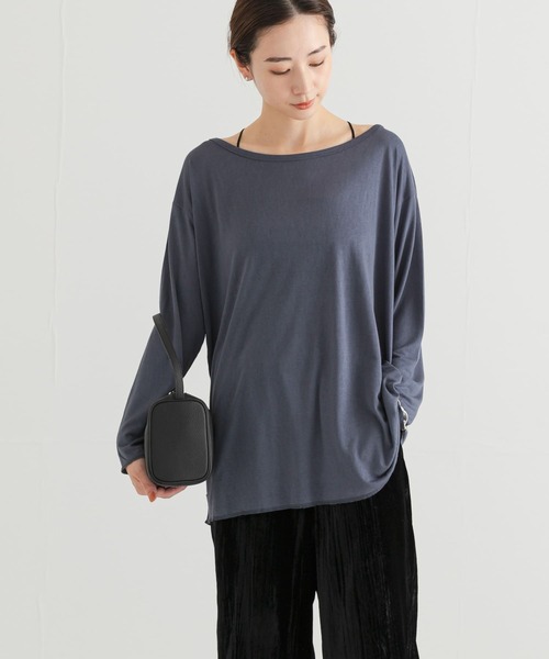 URBAN RESEARCH（アーバンリサーチ）の「ルーズシアーカットソー（Tシャツ/カットソー・レディース・オフホワイト/オレンジ系その他/ネイビー・FREE）」の21枚目の写真