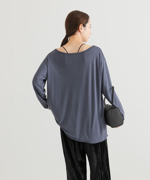 URBAN RESEARCH（アーバンリサーチ）の「ルーズシアーカットソー（Tシャツ/カットソー・レディース・オフホワイト/オレンジ系その他/ネイビー・FREE）」の22枚目の写真