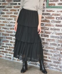 【ドレステリア】ランダムプリーツオーガンジースカート【size38】 DRESSTERIOR（ドレステリア）の「【STORY12月号掲載】ランダム