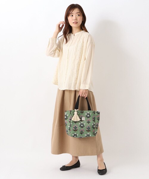 one'sterrace(ワンズテラス)の「ジャカードトートバッグ レネット(トートバッグ・レディース・カーキ系5・99)」の10枚目の写真
