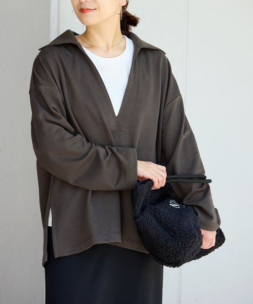 セール】スキッパープルオーバー（Tシャツ/カットソー