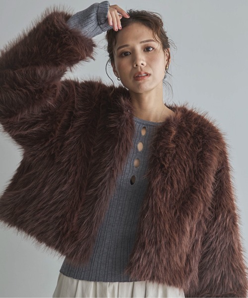 エポカ♡ボリュームファーショートコート FREAK'S STORE/ボリューム ファー ショート コート【限定展開