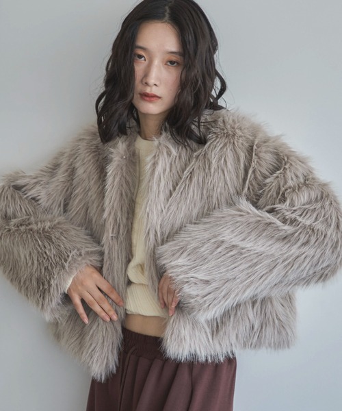 美品★エムプルミエクチュール★ファー　コート　32P 美品☆エムプルミエクチュール☆ファー コート 32P M-premier