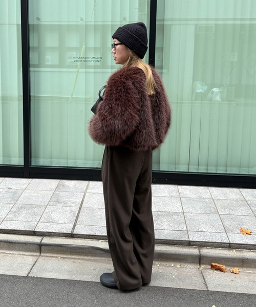 【新品未使用】セタイチロウ　ファーコート　ショート丈　フェイクファー（9805） セール】フェイクファーショートコート（その他アウター）｜feepur