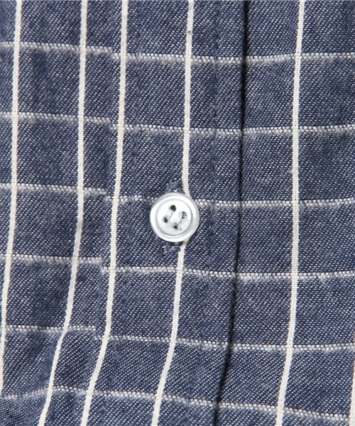 SEVENDAYS=SUNDAY（セブンデイズサンデイ）の「格子ドビー　長袖スタンドカラーシャツ（シャツ/ブラウス・メンズ・グレー/ブルー/ネイビー・SMALL/MEDIUM/LARGE）」の10枚目の写真
