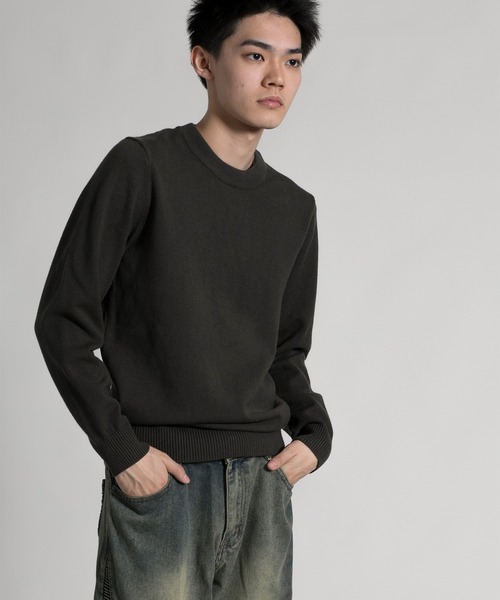 aimoha(アイモハ)の「【aimoha neo】 Timeless Crew Neck Pullover(ニット/セーター・メンズ・ダークグレー/ライトグリーン/ダークグリーン/ネイビー・MEDIUM/LARGE/X-LARGE/XX-LARGE)」の1枚目の写真