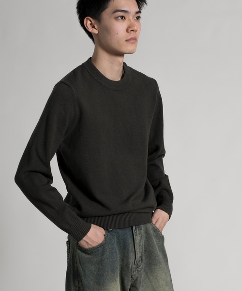 aimoha(アイモハ)の「【aimoha neo】 Timeless Crew Neck Pullover(ニット/セーター・メンズ・ダークグレー/ライトグリーン/ダークグリーン/ネイビー・MEDIUM/LARGE/X-LARGE/XX-LARGE)」の6枚目の写真