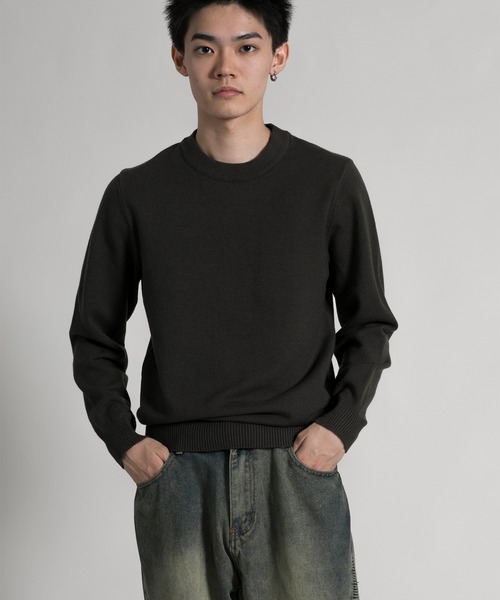 aimoha(アイモハ)の「【aimoha neo】 Timeless Crew Neck Pullover(ニット/セーター・メンズ・ダークグレー/ライトグリーン/ダークグリーン/ネイビー・MEDIUM/LARGE/X-LARGE/XX-LARGE)」の7枚目の写真