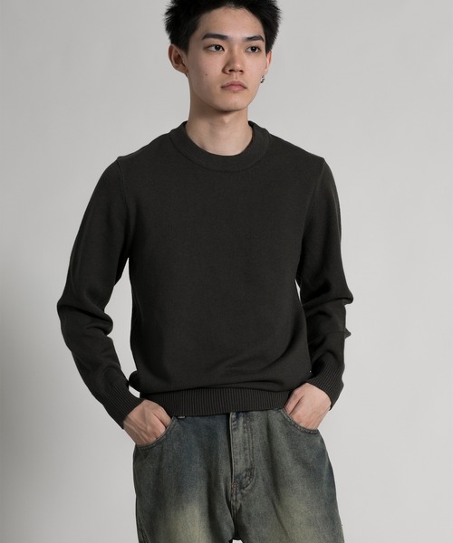 aimoha(アイモハ)の「【aimoha neo】 Timeless Crew Neck Pullover(ニット/セーター・メンズ・ダークグレー/ライトグリーン/ダークグリーン/ネイビー・MEDIUM/LARGE/X-LARGE/XX-LARGE)」の8枚目の写真