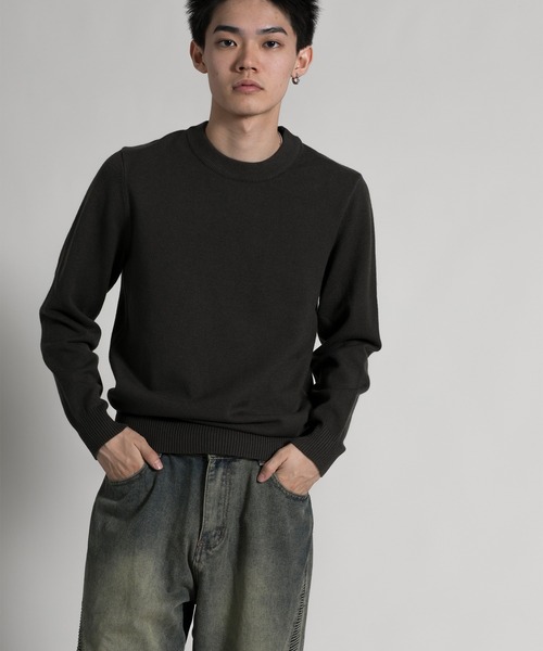 aimoha(アイモハ)の「【aimoha neo】 Timeless Crew Neck Pullover(ニット/セーター・メンズ・ダークグレー/ライトグリーン/ダークグリーン/ネイビー・MEDIUM/LARGE/X-LARGE/XX-LARGE)」の9枚目の写真
