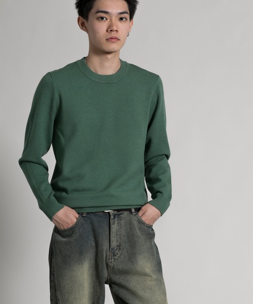 aimoha(アイモハ)の「【aimoha neo】 Timeless Crew Neck Pullover(ニット/セーター・メンズ・ダークグレー/ライトグリーン/ダークグリーン/ネイビー・MEDIUM/LARGE/X-LARGE/XX-LARGE)」の10枚目の写真