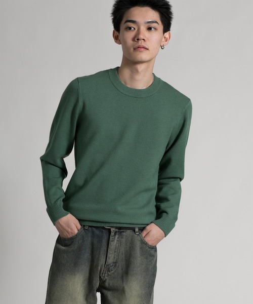 aimoha(アイモハ)の「【aimoha neo】 Timeless Crew Neck Pullover(ニット/セーター・メンズ・ダークグレー/ライトグリーン/ダークグリーン/ネイビー・MEDIUM/LARGE/X-LARGE/XX-LARGE)」の11枚目の写真