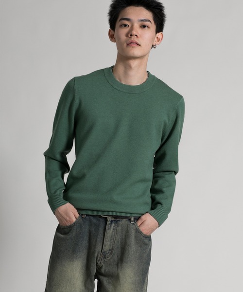 aimoha(アイモハ)の「【aimoha neo】 Timeless Crew Neck Pullover(ニット/セーター・メンズ・ダークグレー/ライトグリーン/ダークグリーン/ネイビー・MEDIUM/LARGE/X-LARGE/XX-LARGE)」の12枚目の写真