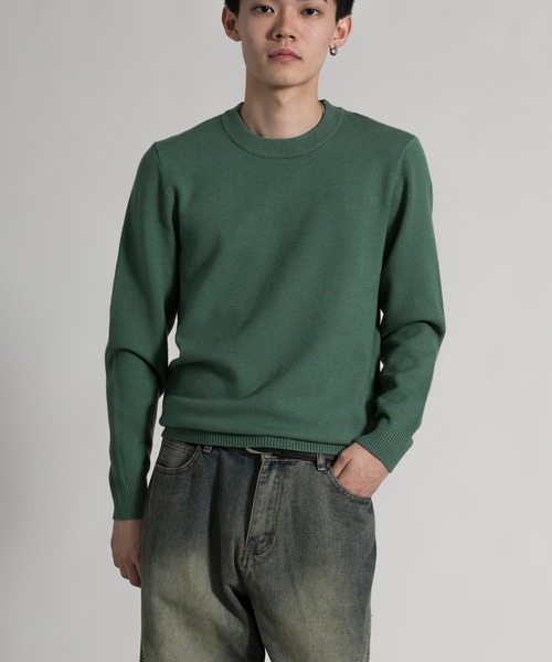 aimoha(アイモハ)の「【aimoha neo】 Timeless Crew Neck Pullover(ニット/セーター・メンズ・ダークグレー/ライトグリーン/ダークグリーン/ネイビー・MEDIUM/LARGE/X-LARGE/XX-LARGE)」の14枚目の写真