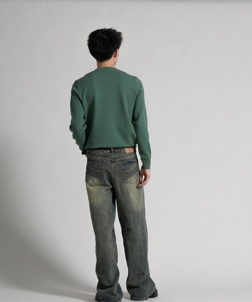 aimoha(アイモハ)の「【aimoha neo】 Timeless Crew Neck Pullover(ニット/セーター・メンズ・ダークグレー/ライトグリーン/ダークグリーン/ネイビー・MEDIUM/LARGE/X-LARGE/XX-LARGE)」の15枚目の写真